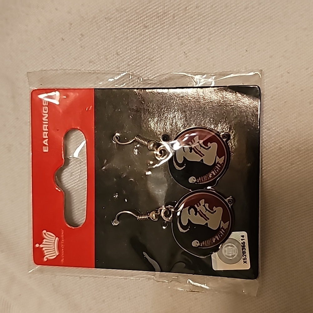 FSU SEMINOLES (Never opened) packaged Vintage earrings